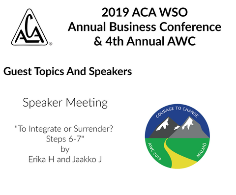 2019 AWC - To Integrate or Surrender - Steps 6-7 Erika H and Jaajja J in Swedish (CD not available; download only)